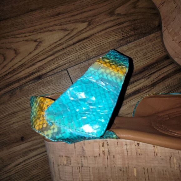 Sarto snakeskin wedge sandles - Picture 7 of 7